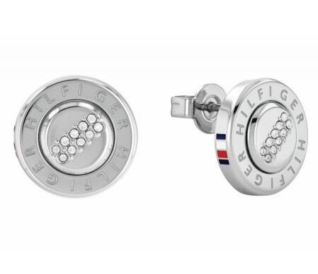 Tommy Hilfiger Ocelové náušnice pecky s krystaly 2780612