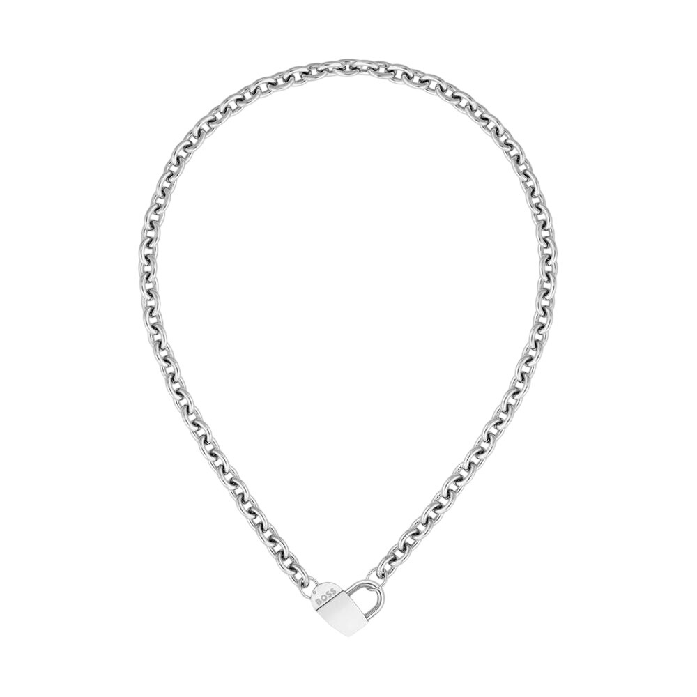 Hugo Boss Ocelový náhrdelník Visací zámek Dinya 1580416