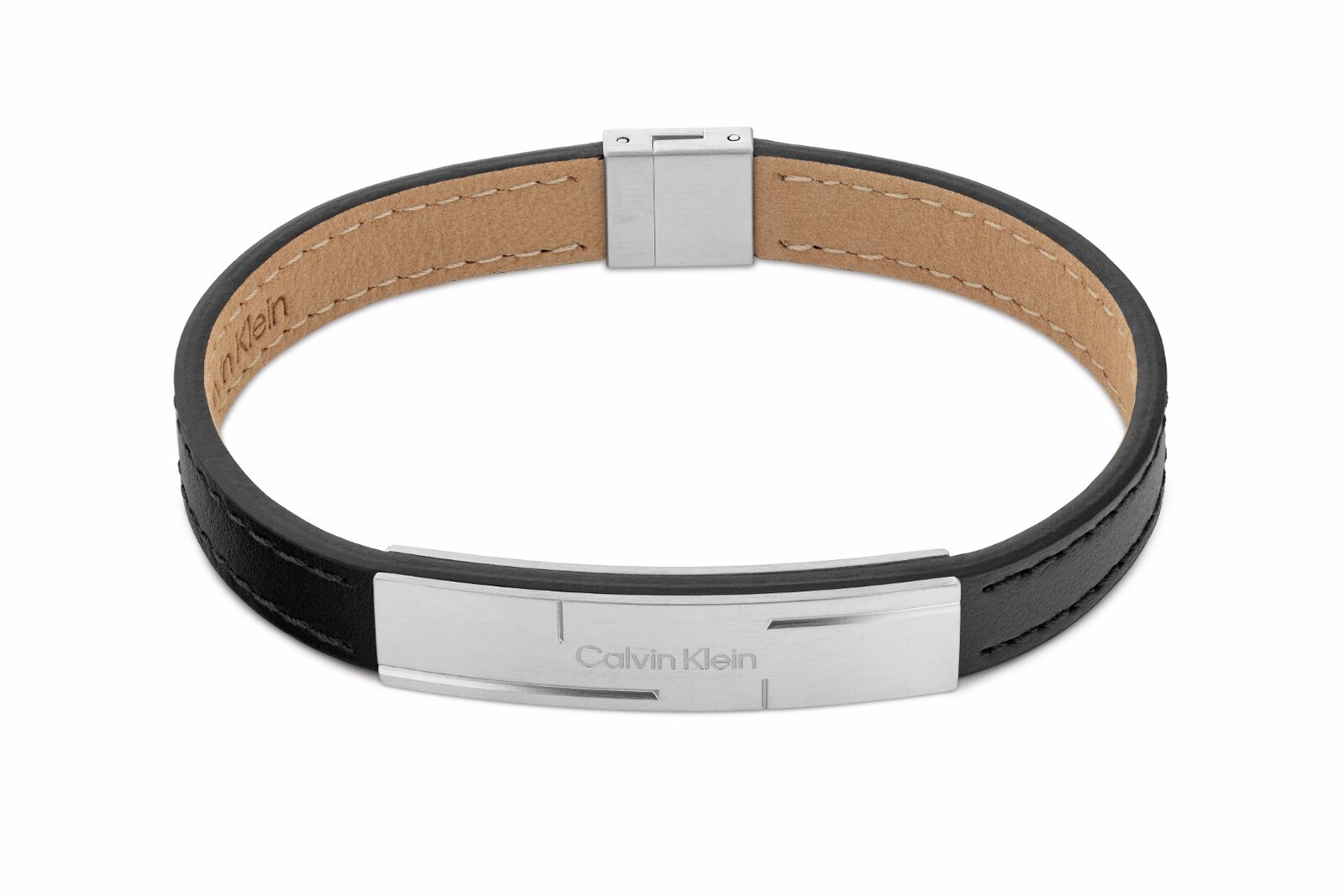 Calvin Klein Pánský kožený náramek Grid Family 35000056