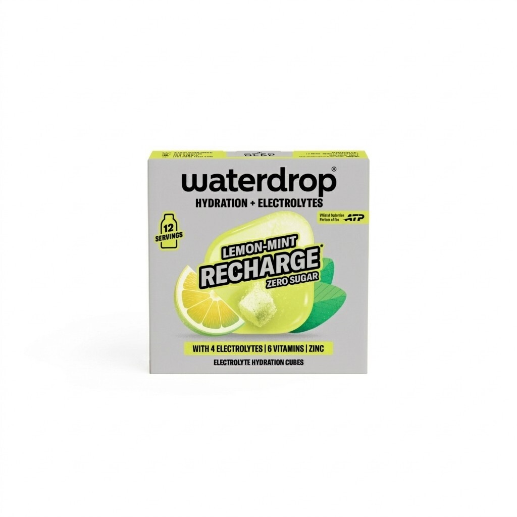 Waterdrop Microlyte - Šumivá kostka Lemon Mint Recharge 12 kusů