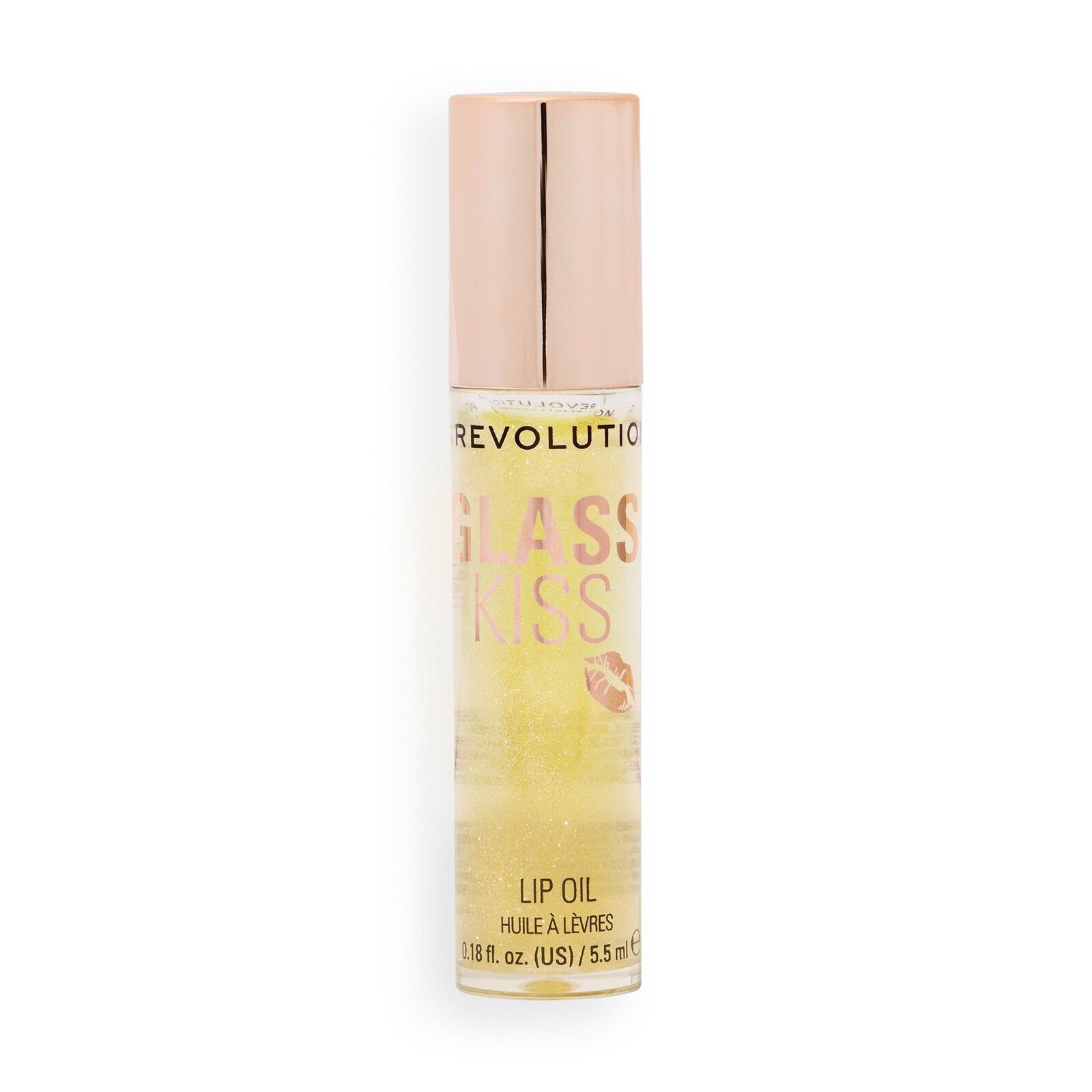Revolution Olej na rty Glass Kiss Lip Oil 5,5 ml Stardust Lemon Shimmer