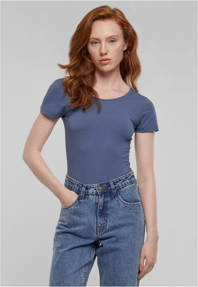 Ladies Organic Stretch Jersey Body - vintageblue M