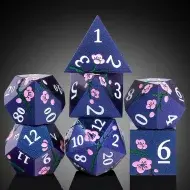 Dice Habit Metal & Enamel Dice Set Sakura Blue (7)