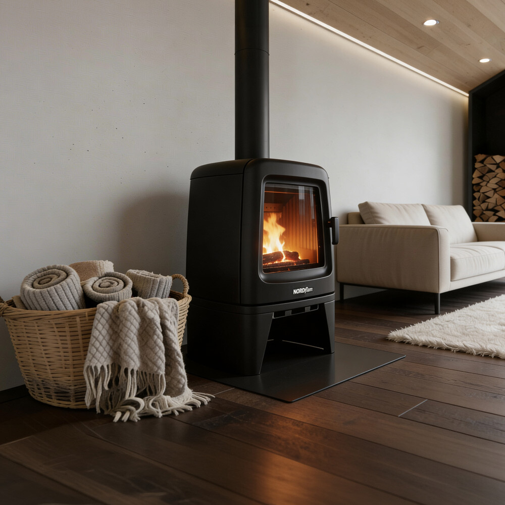 Krbová kamna NORDflam ROMA, 5,7 kW, černá (II. jakost)