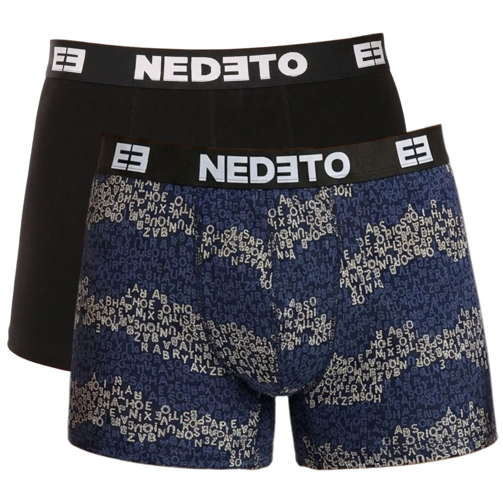 2PACK pánské boxerky Nedeto vícebarevné (2NBV9) XL, trenky / trenýrky
