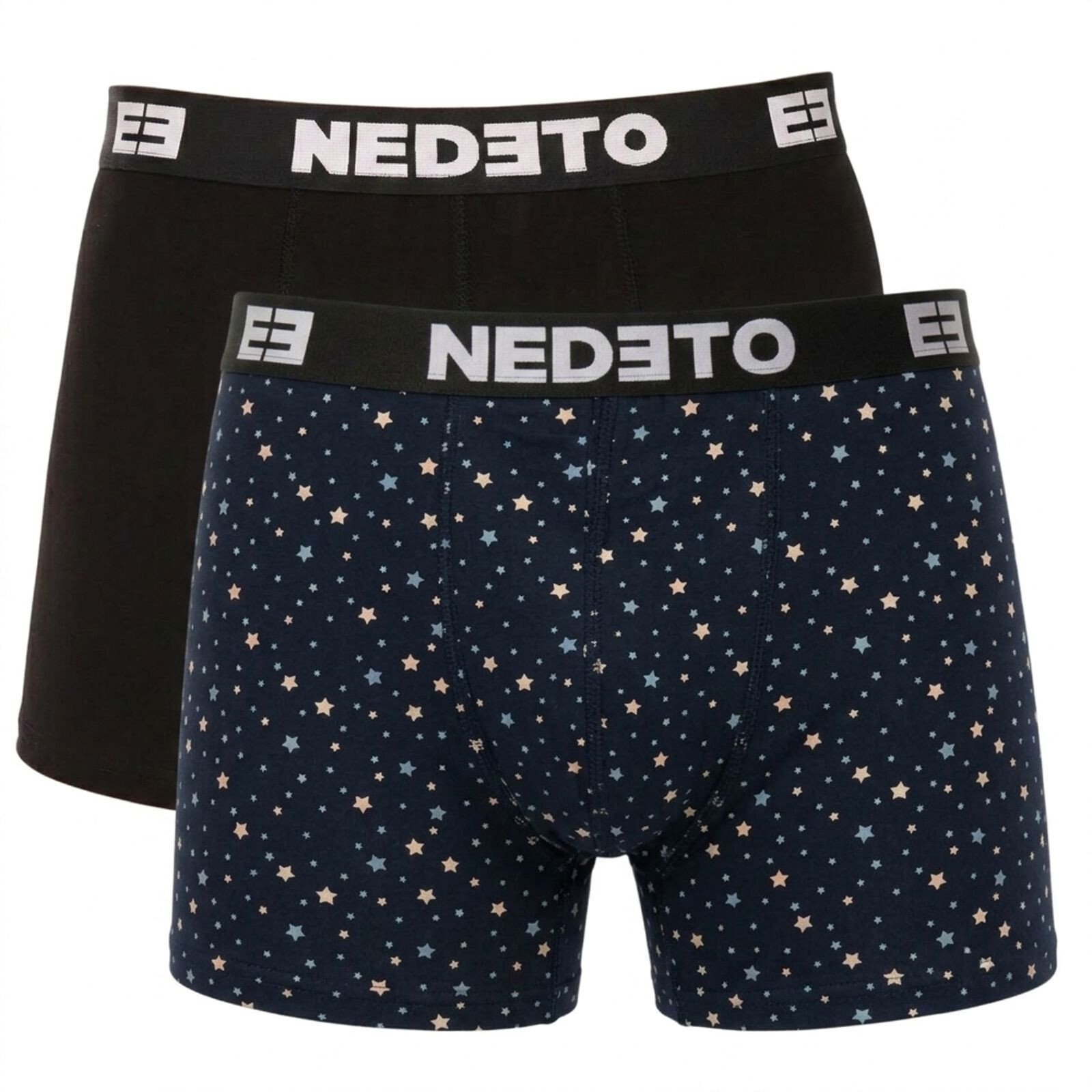2PACK pánské boxerky Nedeto vícebarevné (2NBV11) XXL, trenky / trenýrky