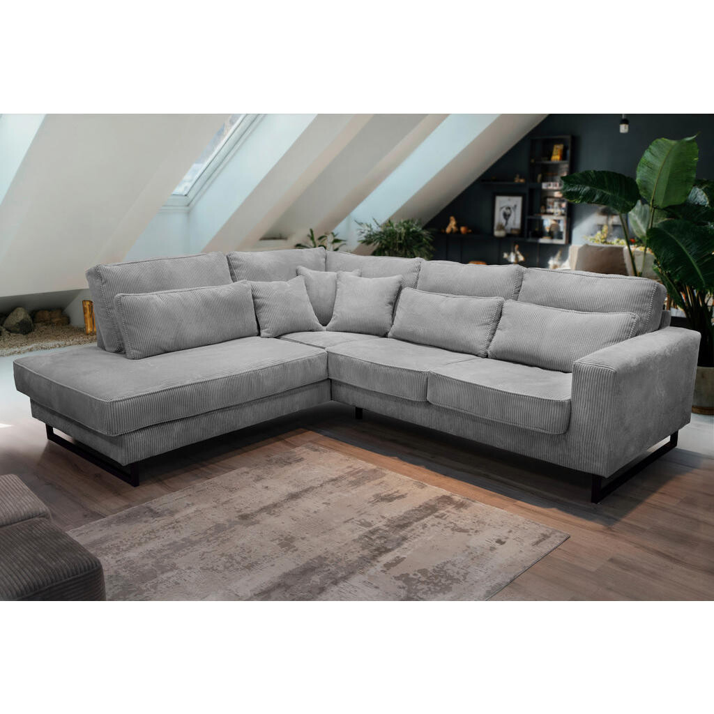 Livetastic ROHOVÁ SEDAČKA, textil, kompozitní dřevo, světle šedá
