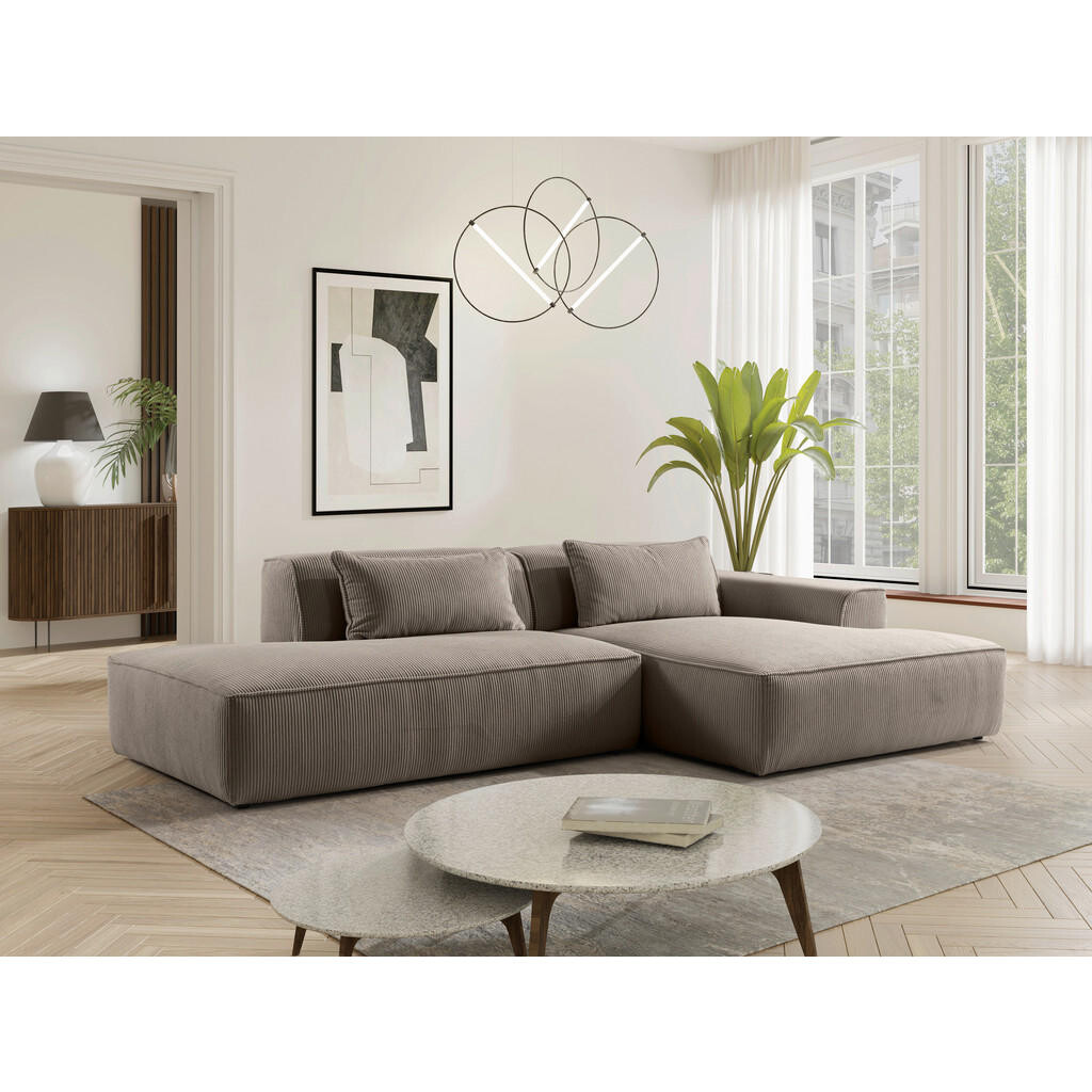 Livetastic ROHOVÁ SEDAČKA, plast, textil, kompozitní dřevo, cappuccino