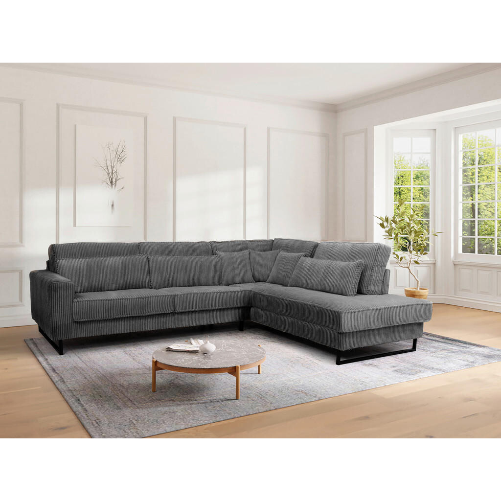 Livetastic ROHOVÁ SEDAČKA, textil, kompozitní dřevo, antracitová