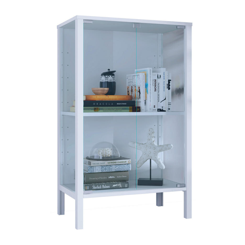 Livetastic VITRÍNA, čiré, bílá, 60/80/35 cm
