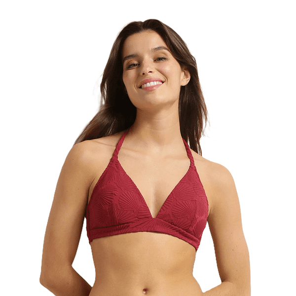 DIM SWIMWEAR SHELL TRIANGLE BRA - dámské plavky, tmavě červené