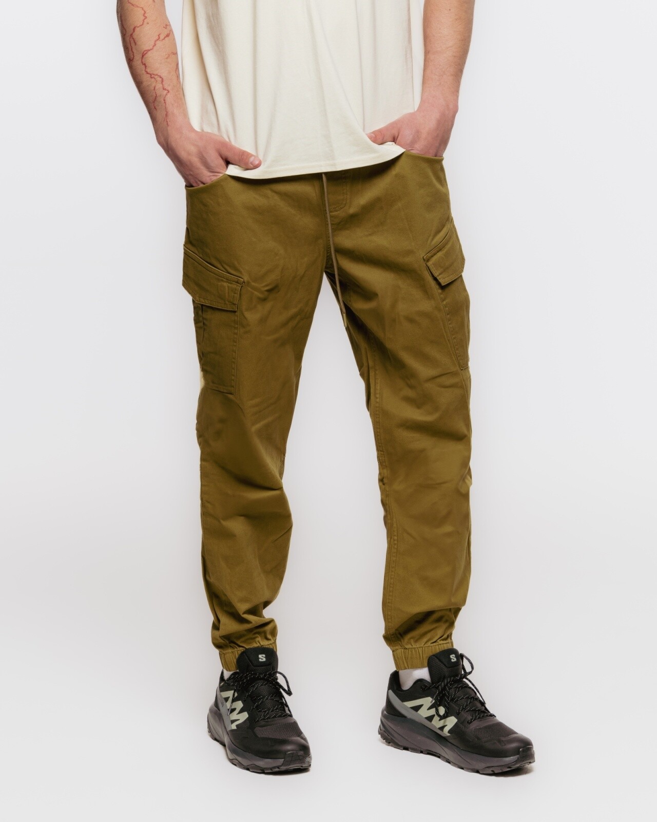 Husky Roy M S, khaki Pánské bavlněné kalhoty