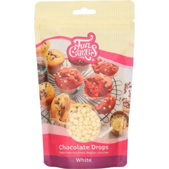 Termostabilní - Choco dropsy bíle, 350g - FunCakes - FunCakes
