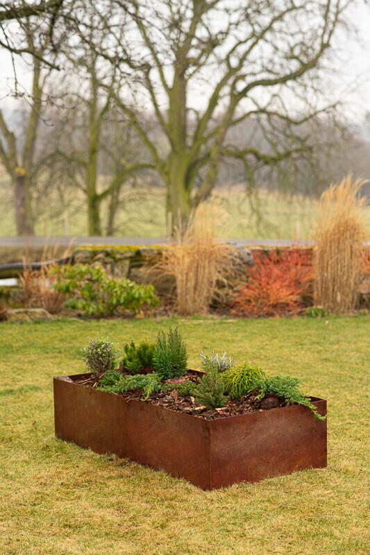 Vyvýšený záhon Corgarden VIVO 1012 74 x 148 x 36 cm Corten
