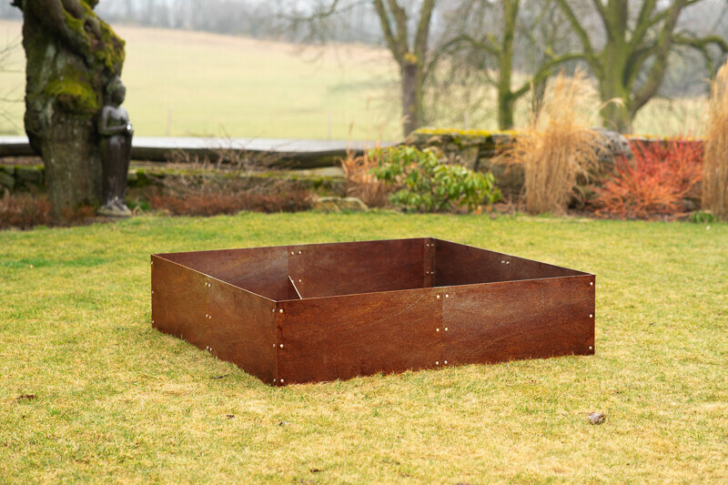 Vyvýšený záhon Corgarden VIVO 1013 148 x 148 x 36 cm Corten