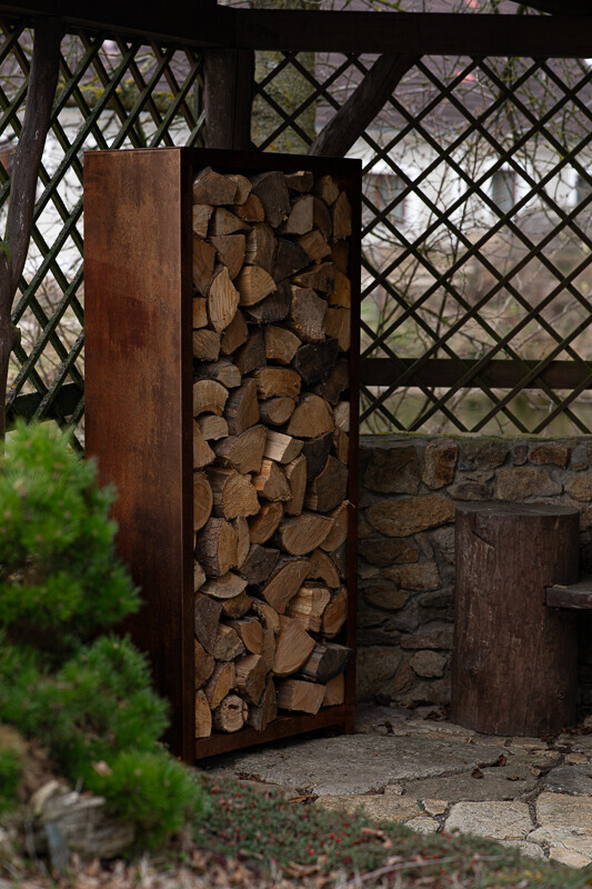 Zahradní dřevník Corgarden STORA 1034 180 x 90 x 40 cm Corten