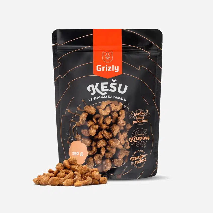 GRIZLY Kešu ve slaném karamelu 250 g