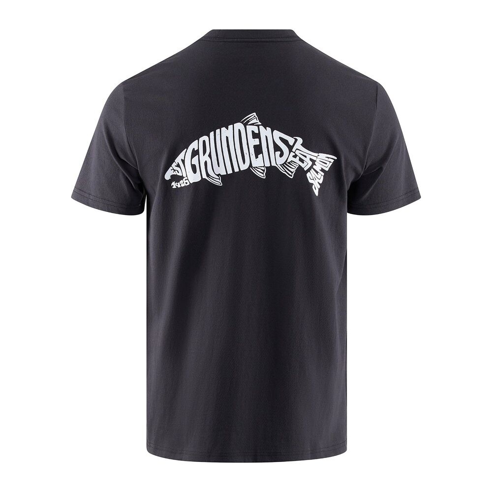 Grundéns Triko Eat Your Words HD Pocket Tee Black Salmon Graphic - L