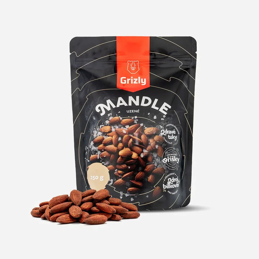 GRIZLY Mandle uzené 250 g