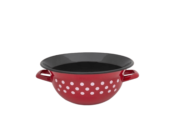 METALAC Mísa s uchy 28 cm,červená, puntík, černý vnitřek 5 l
