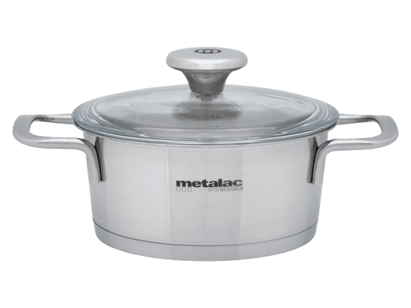 METALAC Santino, Nerezový kastrol 20 cm se skleněnou poklicí 20 cm 2.6 l