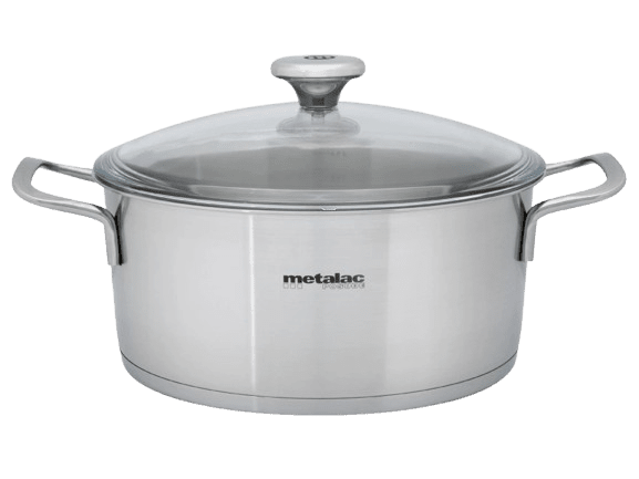 METALAC Santino, Nerezový kastrol 24 cm se skleněnou poklicí 4.4 l