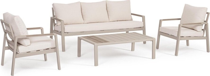Béžový hliníkový zahradní lounge set pro 5 osob Elna - II. jakost – Bizzotto
