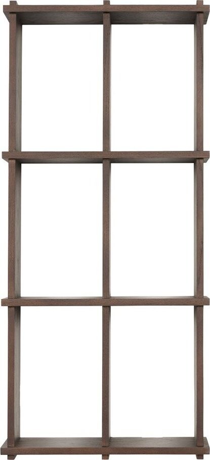 Patrová police z jasanového dřeva v tmavě přírodní barvě 42,5 cm Grid – OYOY Living Design