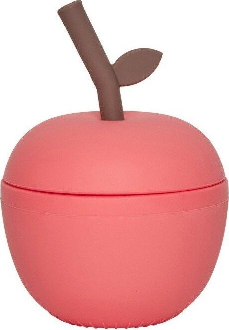 Červený silikonový dětský hrnek Apple – OYOY Mini