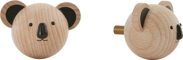 Nástěnný háček z bukového dřeva v přírodní barvě Koala – OYOY Mini