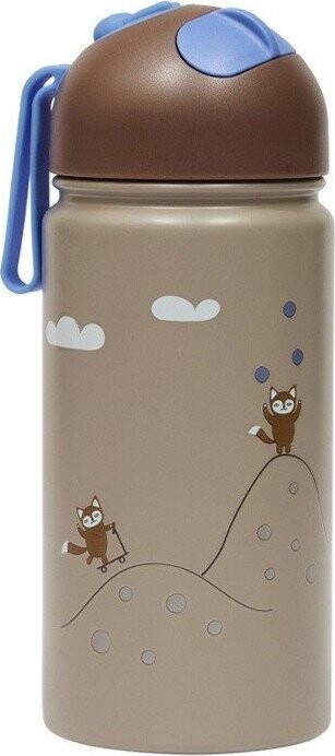 Hnědá hliníková dětská lahev 360 ml Friends in the Forest – OYOY Mini