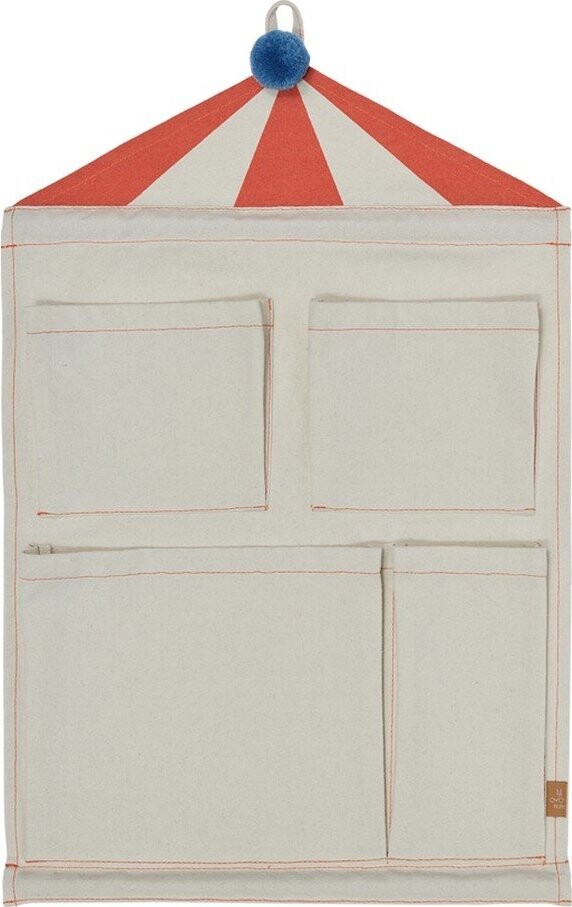 Krémový látkový závěsný organizér 40x1x60 cm Circus – OYOY Mini