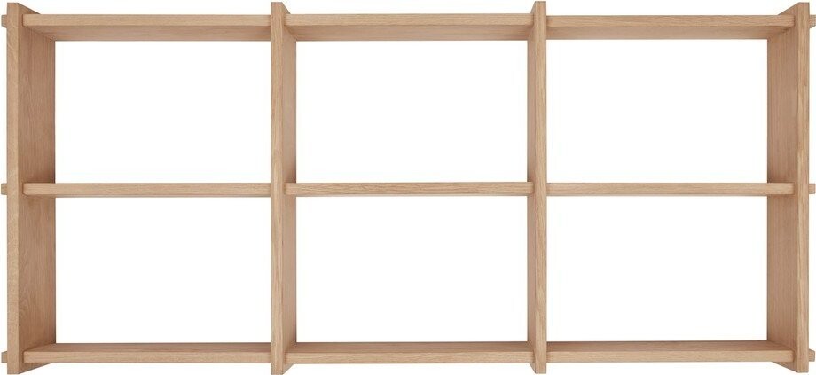 Patrová police z dubového dřeva v přírodní barvě 37 cm Grid – OYOY Living Design