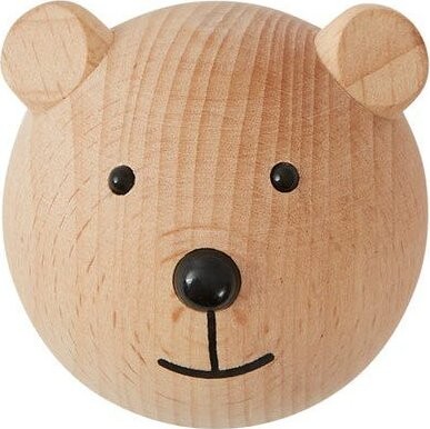 Nástěnný háček z bukového dřeva v přírodní barvě Bear – OYOY Mini