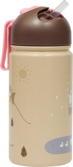 Světle hnědá hliníková dětská lahev 360 ml Friends in the Forest – OYOY Mini