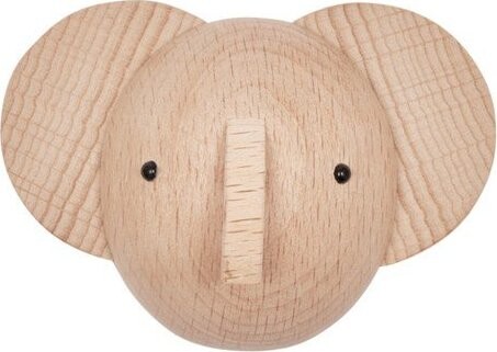 Nástěnný háček z bukového dřeva v přírodní barvě Elephant – OYOY Mini