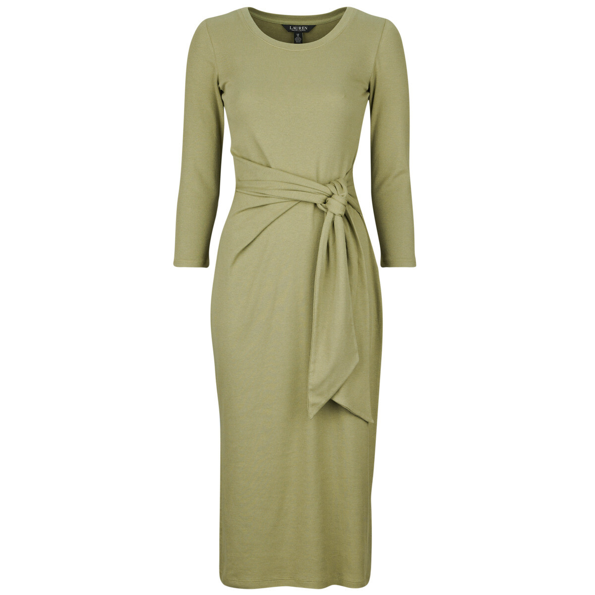 Lauren Ralph Lauren  IMALAH LONG SLEEVE DAY DRESS  Khaki