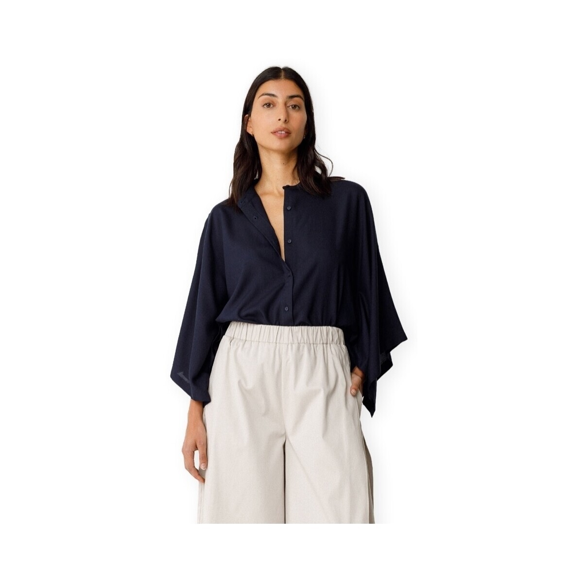 Skfk  Doltza Shirt - Navy  Modrá