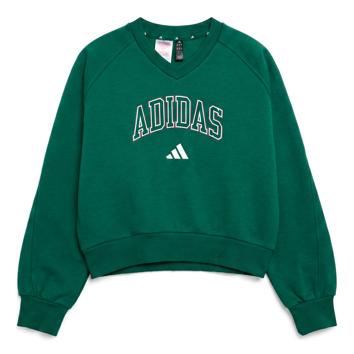 adidas  Seasonals Collegiate Typography V-neck Junior Girls Sweatshirt  Zelená
