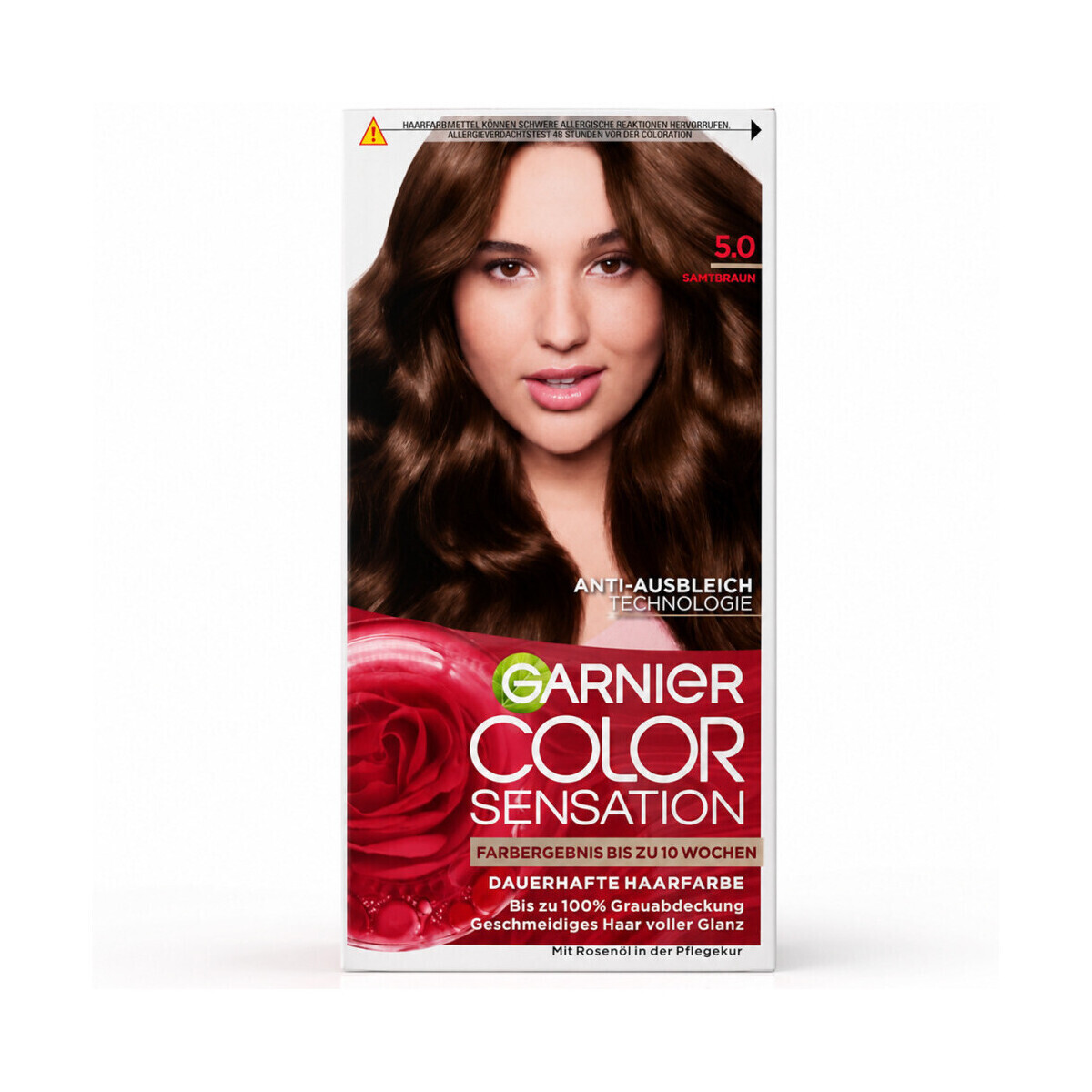 Garnier  Color Sensation Permanent Hair Color - 5.0 Brun Velours  Černá