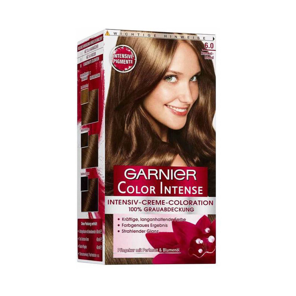 Garnier  Intense Color Cream Hair Dye - 6.0 Blond Foncé  Černá