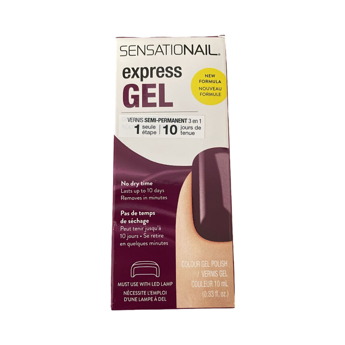 Sensationail  Express Gel Nail Polish - Beet It  Černá