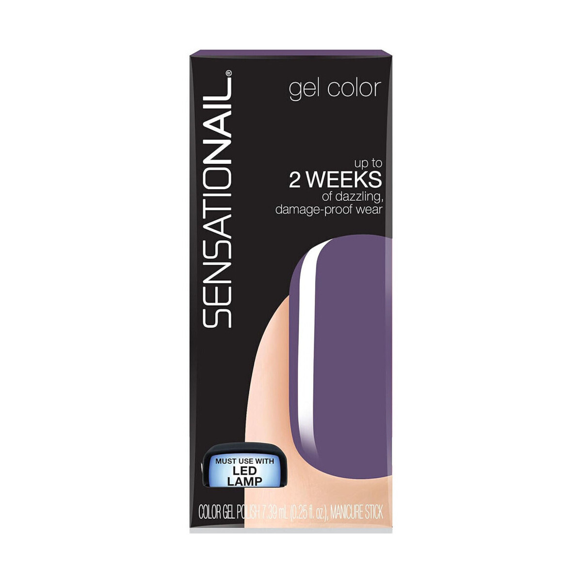 Sensationail  Gel Nail Polish Color - Feeling Grapeful  Šedá