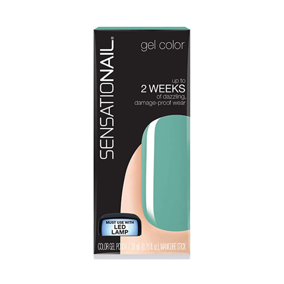 Sensationail  Gel Nail Polish Color - Jade Treasure  Modrá