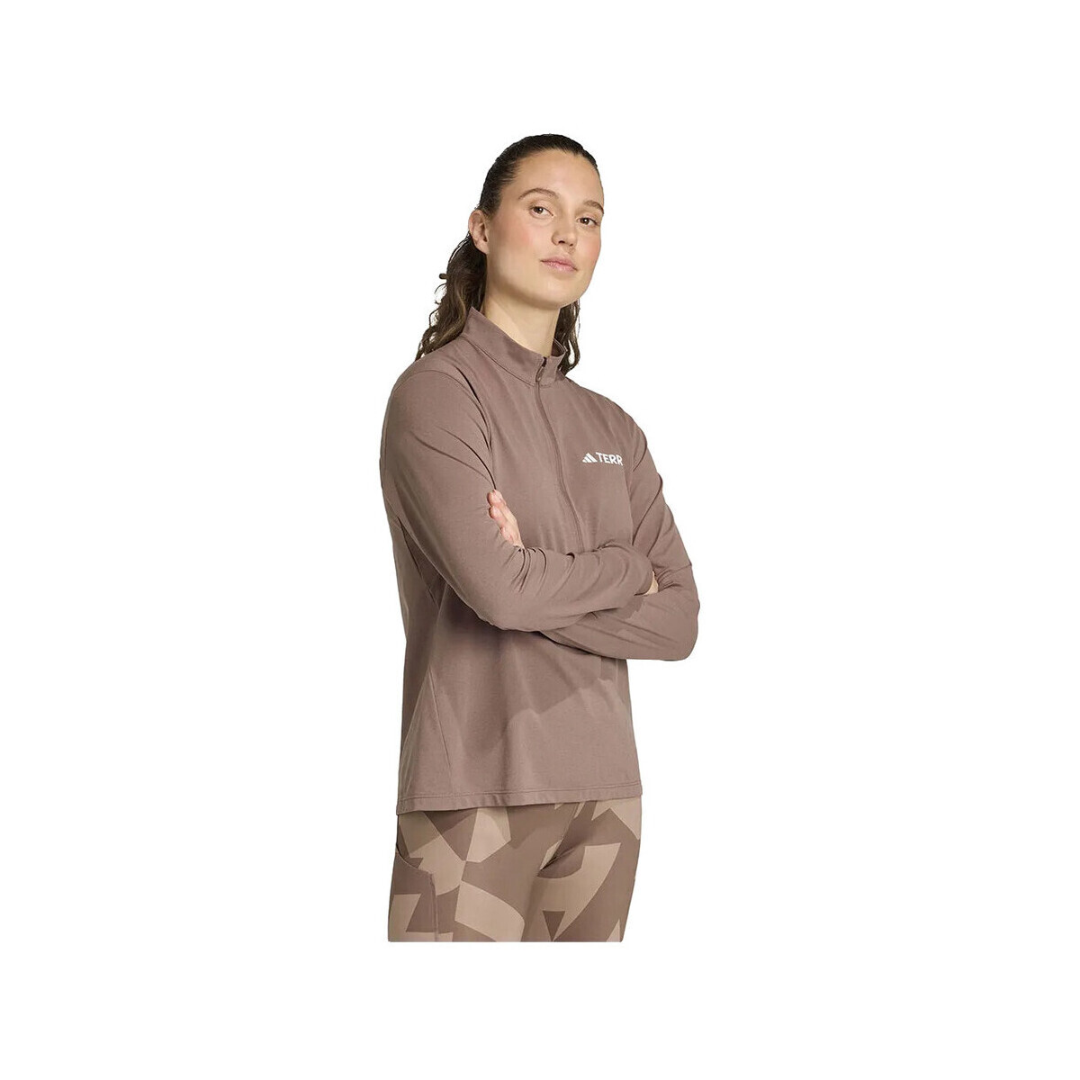 adidas  T-shirt  Terrex Multi Climacool manches longues marron  Hnědá