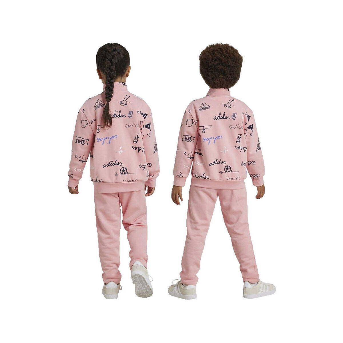 adidas  Survêtement  Brand Love coton et polyester recyclé rose  Růžová