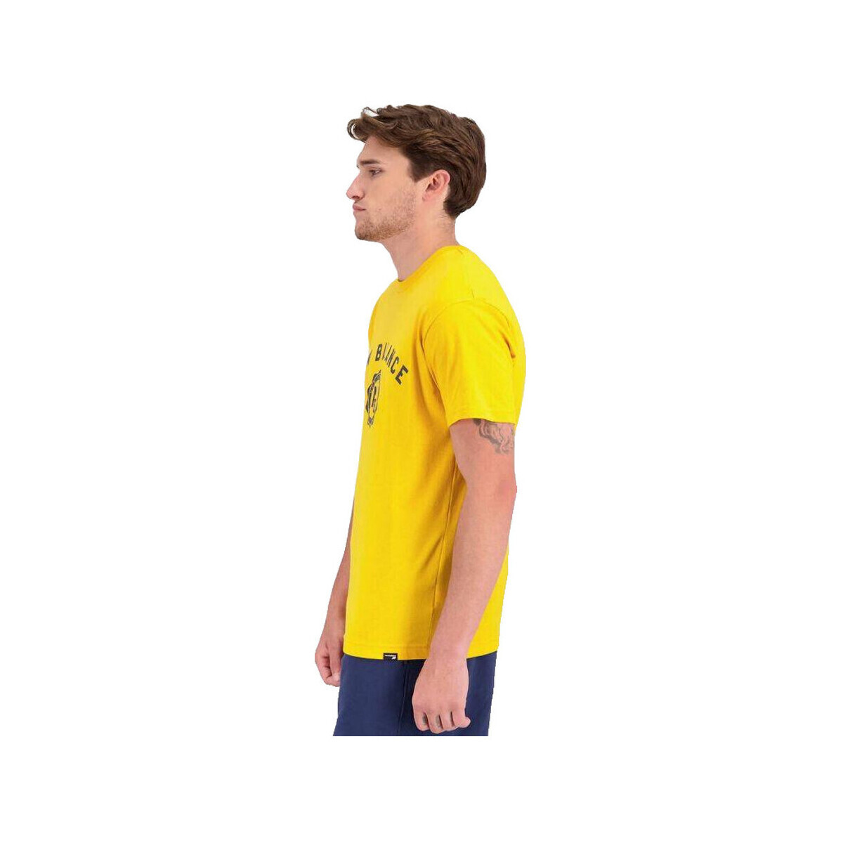 New Balance  T-shirt  100% coton jaune  Žlutá