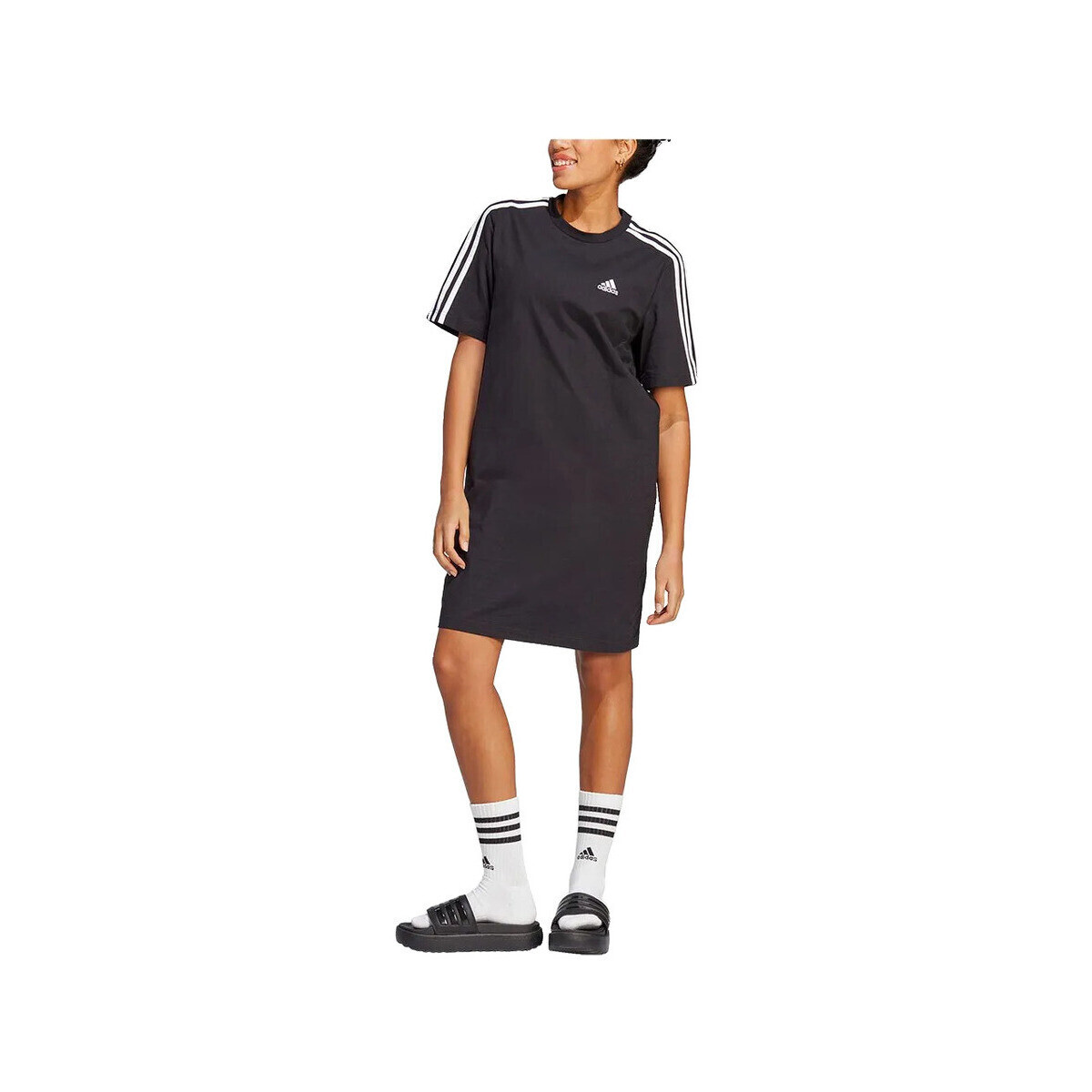 adidas  Robe  Robe T-shirt Imprimé Courte 100% coton