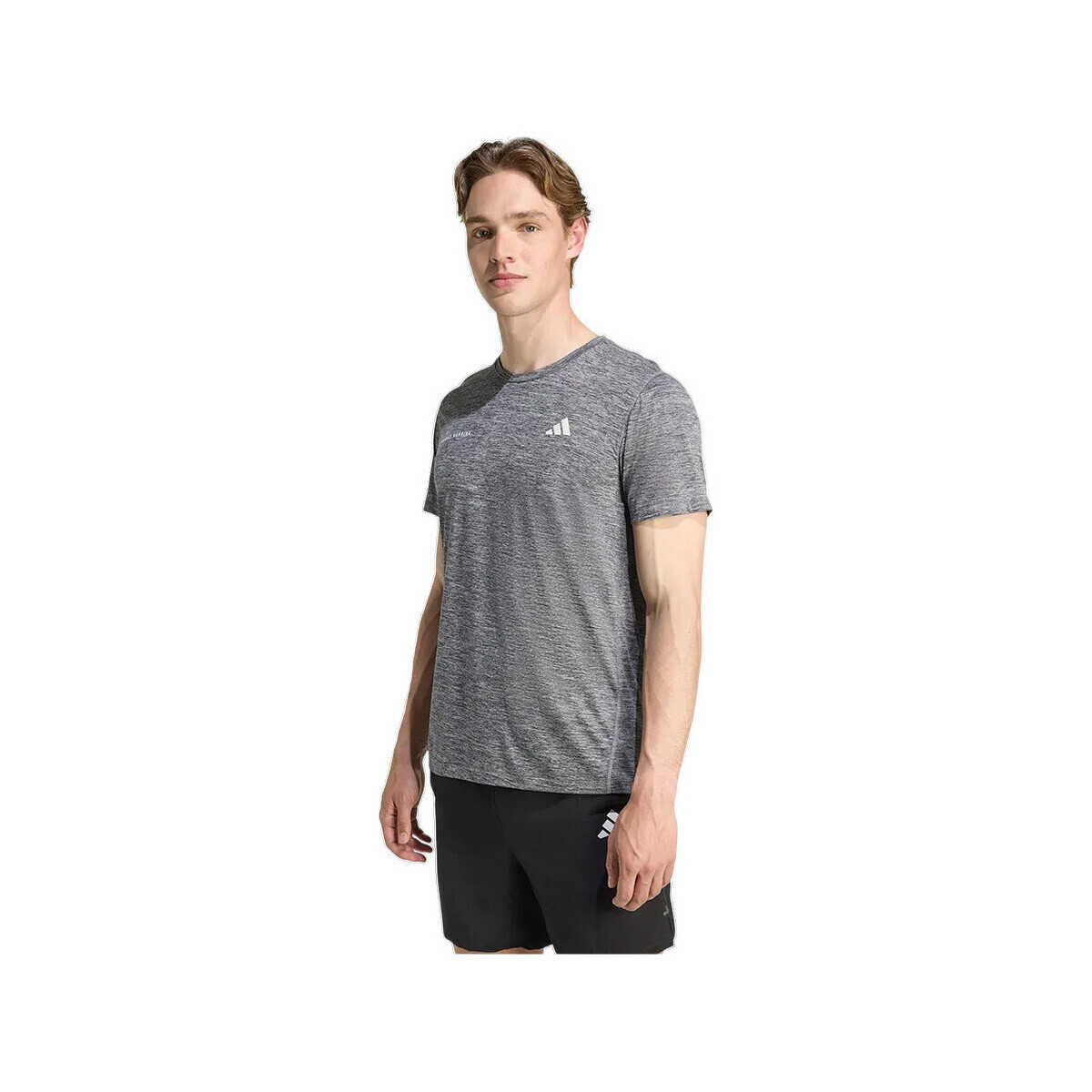 adidas  T-shirt  Own The Run Melange 100 % polyester (recyclé)  Šedá
