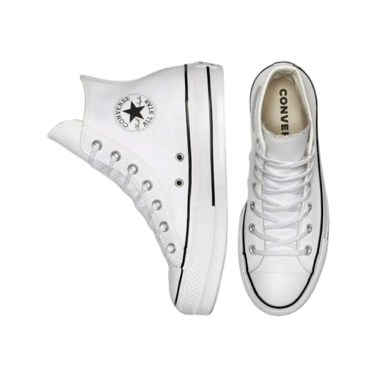 Converse  Baskets  all star eva lift cuir  Bílá